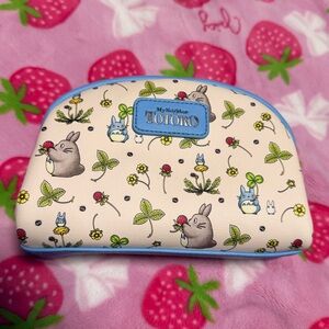 Studio Ghibli my neighbor Totoro cosmetic zipper bag pouch floral strawberry